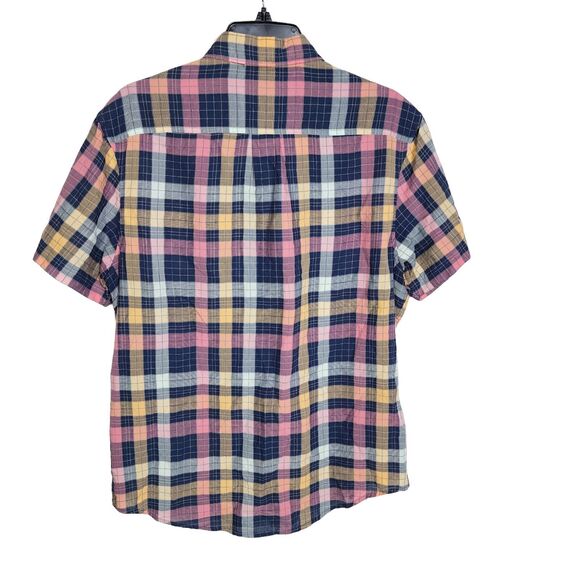 Original Penguin Men Shirt Size Large Plaid Button Up Short Sleeve Pocket Cotton - Picture 2 of 12